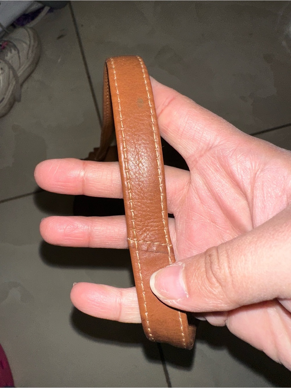 Aldo Tan Leather Mini Crossbody with Tassel and Studs - Picture 7 of 8